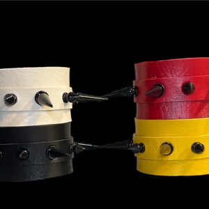 Spiked Cuff Bracelets, Black Spiked Bracelets Unisex Spiked Bracelets, Faux Leather Spiked Bracelets, Vegan Friendly Bracelets