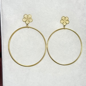Gold Hoop Earrings, Stainless Steel Earrings, Large Hoop Earrings, Minimalist Earrings, Dangle Earrings, Drop Earrings