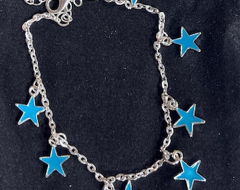 Glow in the Dark Star Anklet, Summer Jewelry