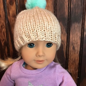 18\u201d Doll Hat with Faux Fur Pom Pom American girl