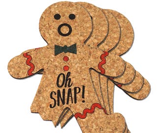 Gingerbread Man Oh Snap Pot Holder set of 2