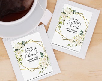Tea Wedding Gifts Bridal Shower Favors tea party favors Set of 20 w Custom Stamp.