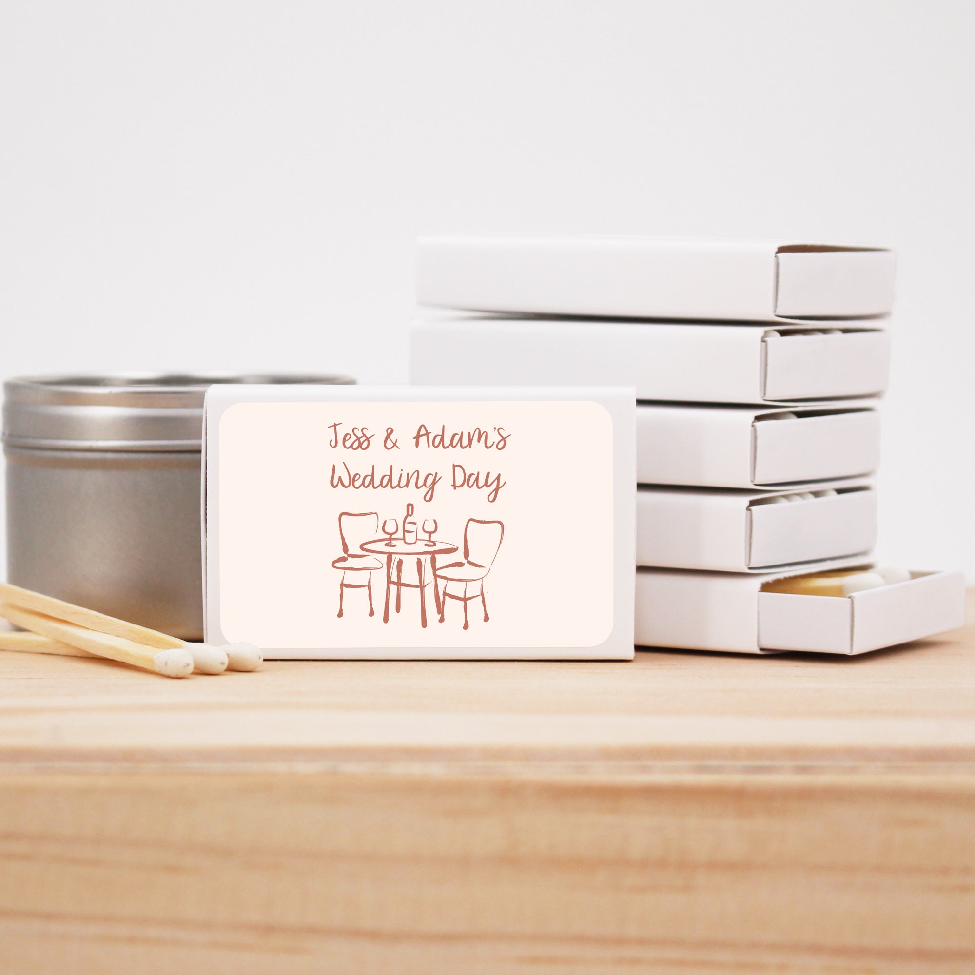 Handmade Match Set Custom Match Boxes, Wedding Matches, Bridal Shower Favors, Party Favor ...