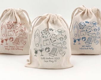 Bolsas de despedida de soltera en la playa, regalos de despedida