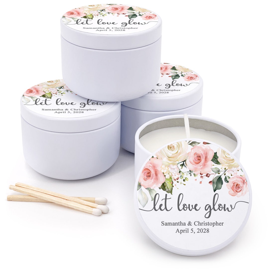Custom Mini Lavender Candles, Bulk Wedding & Bridal Shower Favors ...