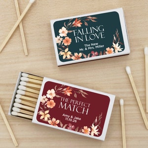Falling Matches Falling in Love Wedding Favor Matches,
