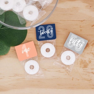 Anniversary Party Favors, Vintage Party Favor Mints, Mint Life Savers, Edible Wedding Anniversary Favors for Guests, BULK Party Favors
