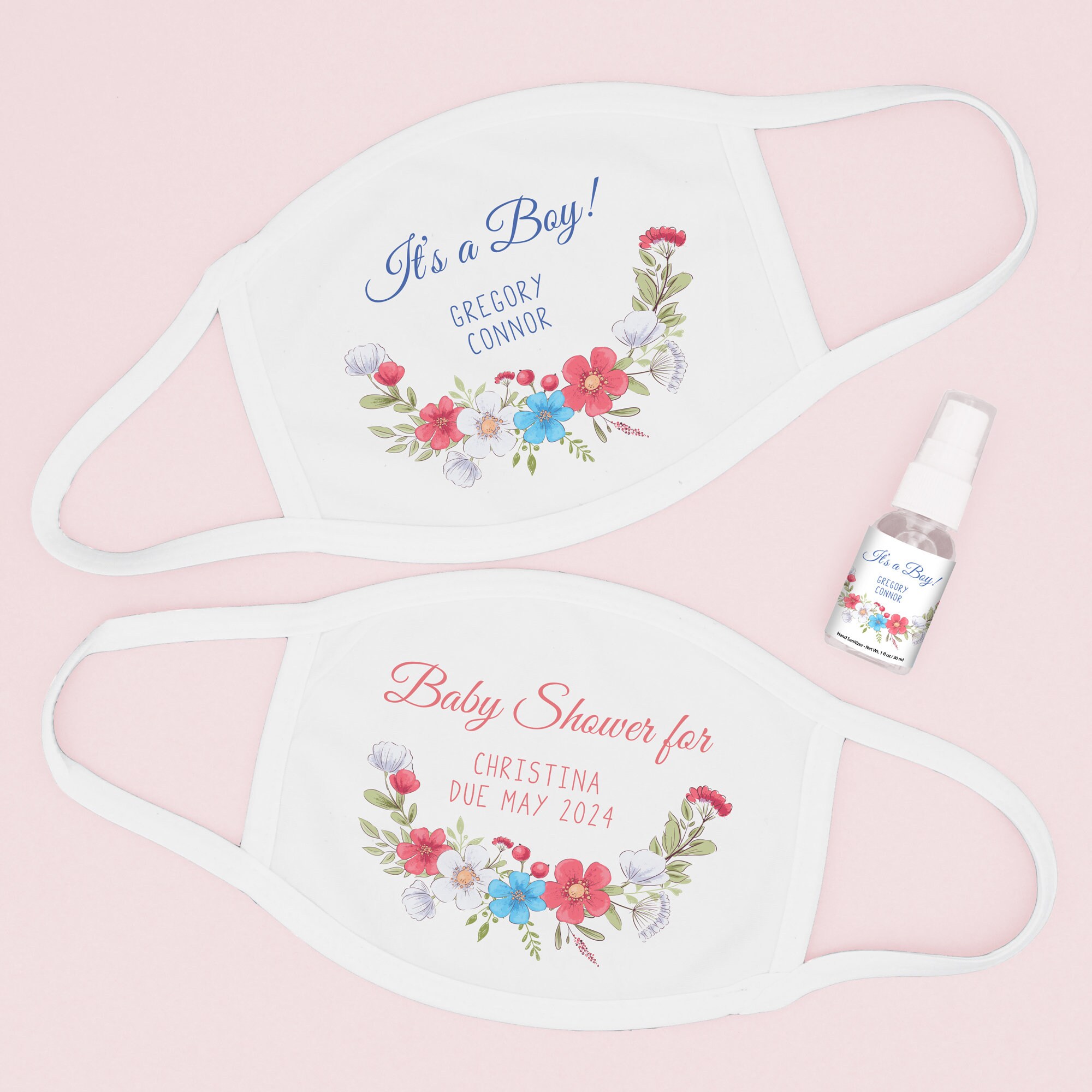 Personalized Baby Shower Masks It's A Boy Baby Shower Etsy