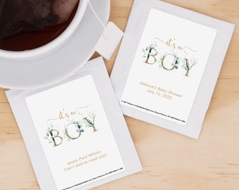 It's A Boy Baby Shower Favor, Baby Shower Favor Tea, Tea Favors, Baby Shower Favors, Personalized Favor - Set of 30