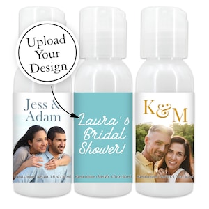 Custom Hand Lotion, Custom Mini Hand Lotion 1 oz. Bottle, Personalized Hand Lotion, Wedding Favor, Custom Corporate Gift - Set of 12