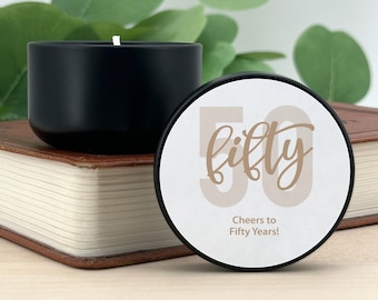 Custom Birthday Party Candle Favors for Adults, Unique Party Favors, 2 oz mini lavender candles