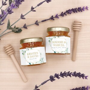 Honey Wedding Favors, Bee Themed Bridal Shower, Honey Bridal Shower Favors, Honey Favors, Mini Honey Jar Favors, Eucalyptus Wedding Favors