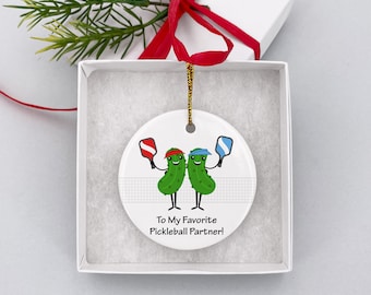 Personalized Pickleball Ornament, Sport Christmas Ornament, Personalized Gift, Pickleball Lovers, Funny Pickleball Gift, Keepsake Ornament
