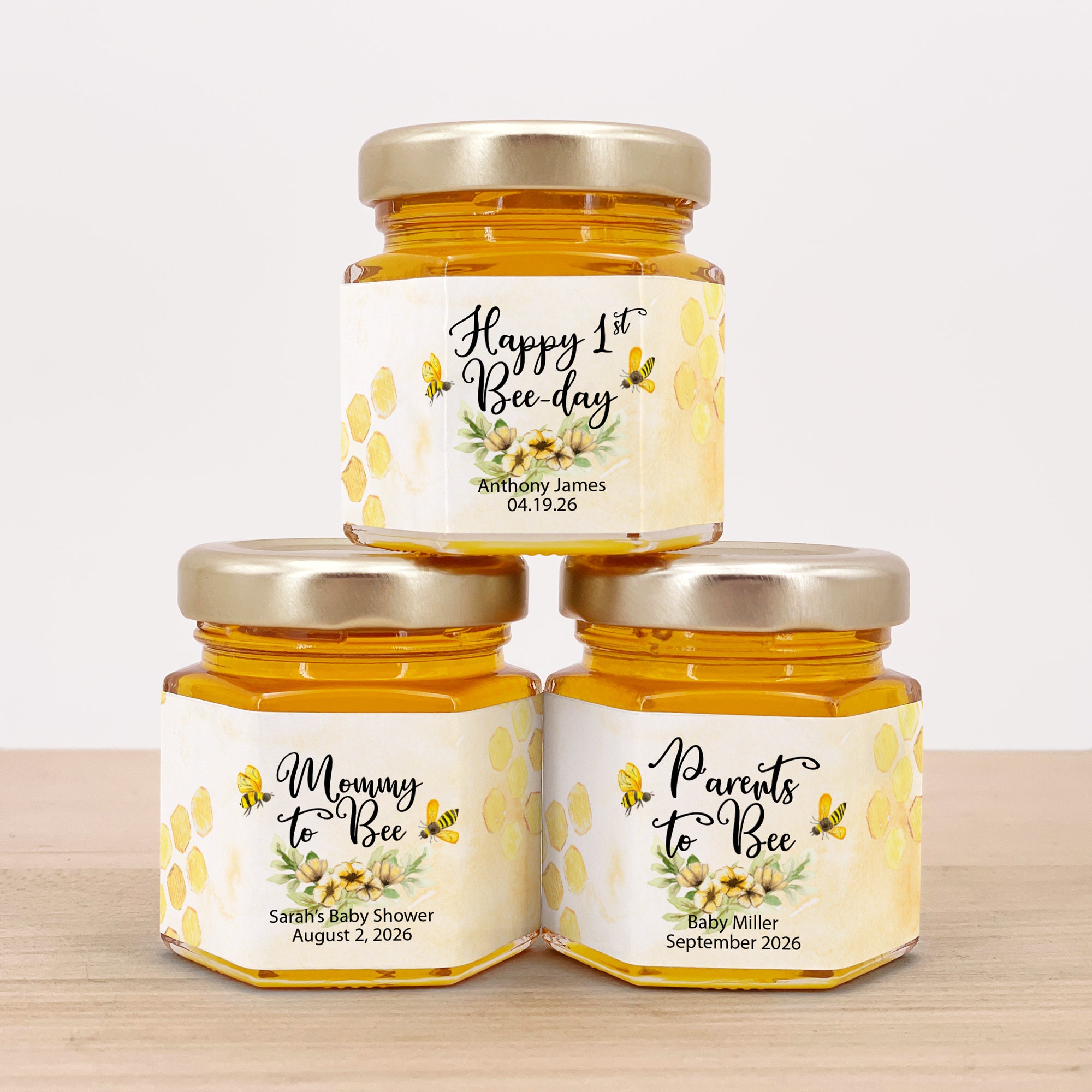 Honey Pot Leinuosen 12 Pcs Honey Bee Pot, Inch Honey Jars For