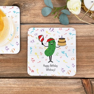 Personalized Pickleball Coasters, Pickleball Party Gift for Guests, Birthday Party Favors, Pickleball Party Ideas, Dink Responsibly