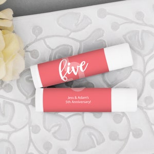 Anniversary Party Favors, Lip Balm Anniversary Favors, Anniversary for Couples, Silver Anniversary, Golden Anniversary  - Set of 12