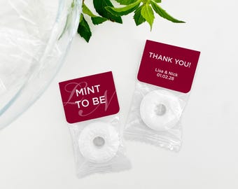 Monogram Wedding Favor Mints, Personalized Life Savers