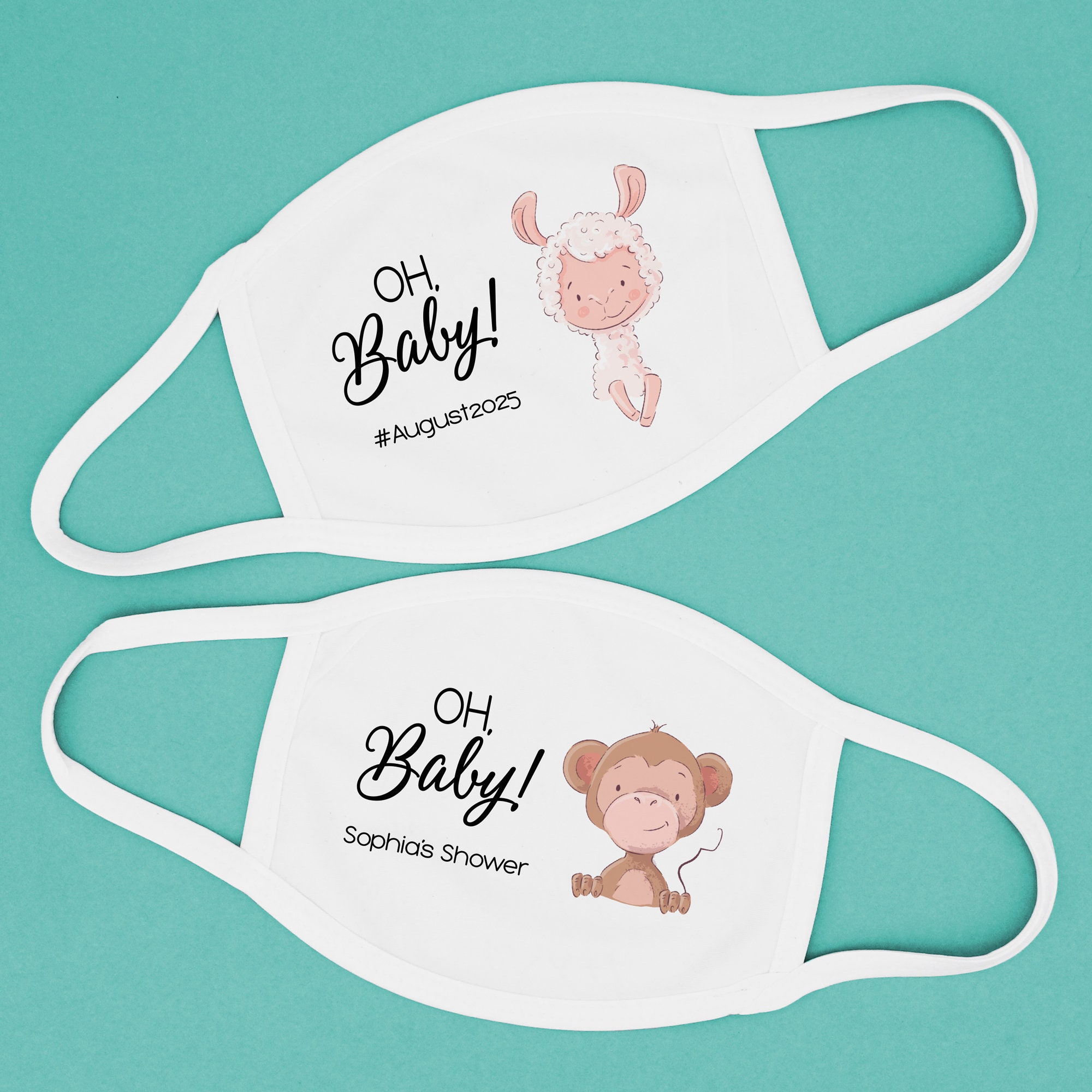 Oh Baby Masks Baby Shower Masks Baby Shower Animal Theme Etsy