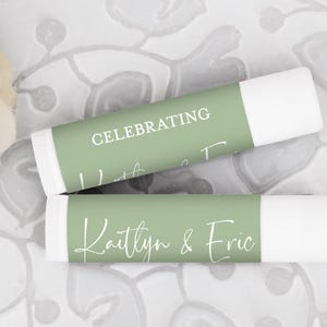 Personalized Lip Balm Favors, Wedding Favors, Bridal Shower Favor, Baby Shower Favors, Birthday Party Lip Balm - Set of 12