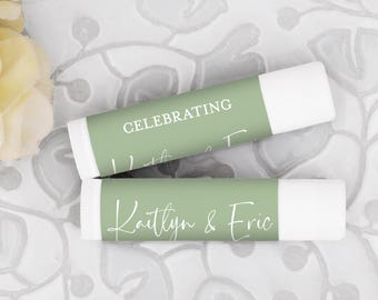 Personalized Lip Balm Favors, Wedding Favors, Bridal Shower Favor, Baby Shower Favors, Birthday Party Lip Balm - Set of 12