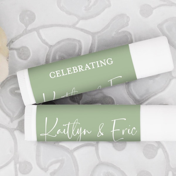 Bálsamos labiales personalizados, regalos de boda, regalos de despedida de soltera, regalos de baby shower, bálsamos labiales para fiesta de cumpleaños (juego de 12)