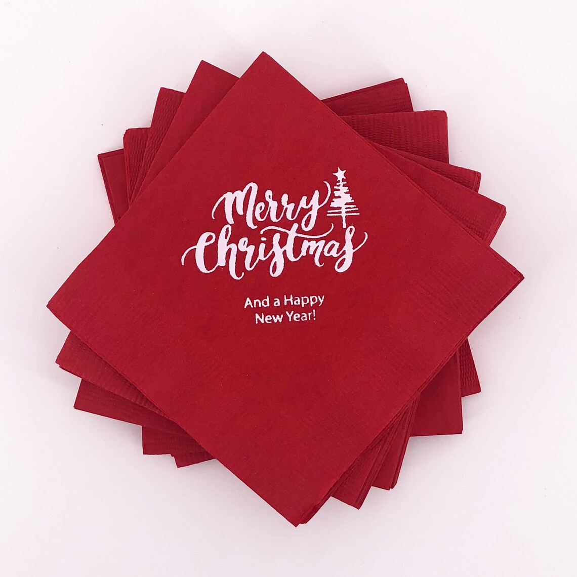 Personalized Christmas Napkins Holiday Napkins Christmas Etsy
