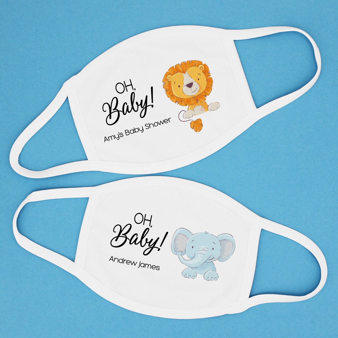 Oh Baby Masks Baby Shower Masks Baby Shower Animal Theme Etsy