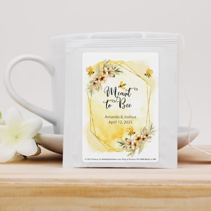 Bee Themed Wedding Favors, Bridal Shower Tea Party Favor, Wedding Favor Tea, Floral Tea Favors, Bridal Shower Favors - Set of 30