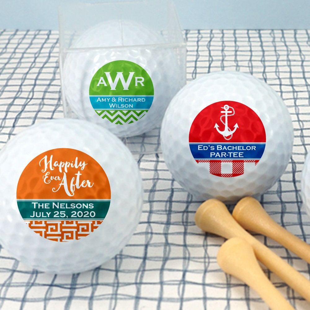 Personalized Golf Balls Golf Themed Party Favors Set of 24 Etsy