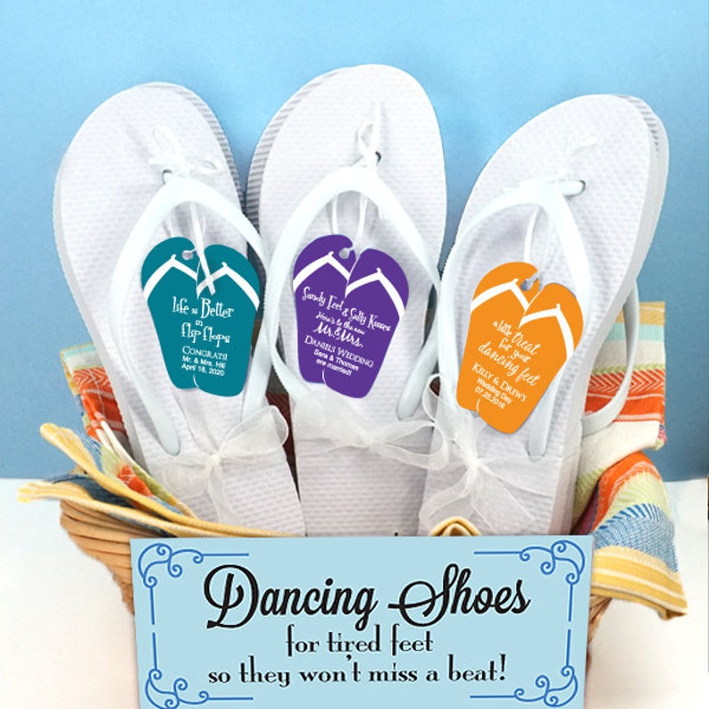 Hochzeit Flip Flops Set mit personalisierten Flip Flop Tag Etsy