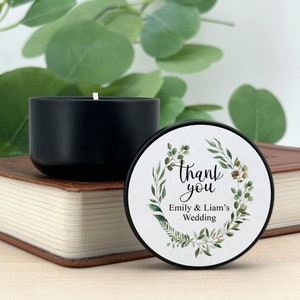 Custom Candles, Unique Wedding Favors, Bridal Shower Favors, Personalized Candles Bulk, Candle Wedding Favors, 2 oz mini lavender candles