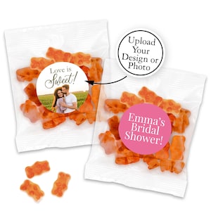 Custom Gummy Bear Packs in Bulk, Personalized Gummy Bears, Wedding Gummy Bears, Baby Shower Favors, Custom Party Favors, Create your Own