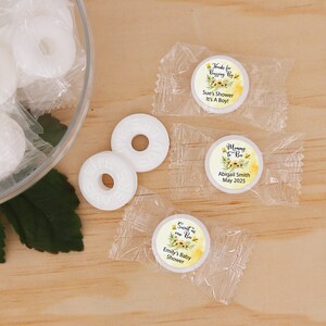 Baby Shower Favors, Mint to Bee Life Saver Favors, First Birthday Favors, Baby Shower Mints, Bee Themed Shower, Mint Life Savers -Set of 100