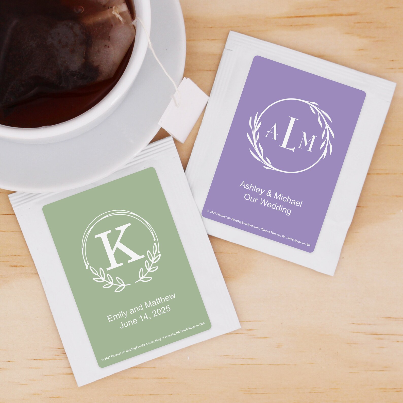 Monogrammed Wedding Favor Wedding Favor Tea Bridal Shower Etsy — free download