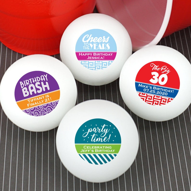 Personalized Ping Pong Balls Birthday Party Favors 21st Etsy