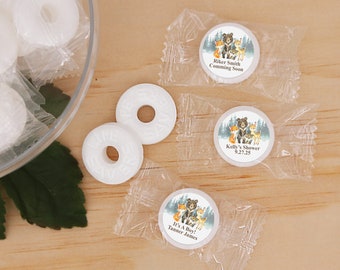 Baby Shower Favors,  Woodland Animal Baby Shower, Personalized Life Saver Mints, Boy Baby Shower Favor, Baby Shower Favor Girl - Set of 100