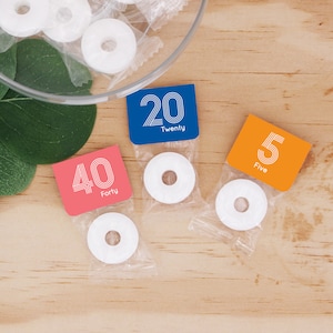 Anniversary Party Favors, Vintage Party Favor Mints, Mint Life Savers, Edible Wedding Anniversary Favors for Guests, BULK Party Favors