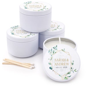 Personalized Candles, Bulk Wedding Favors, Bridal Shower Favor for Guests, Candle Favors, Unique Wedding Favors, 2 oz mini lavender candles