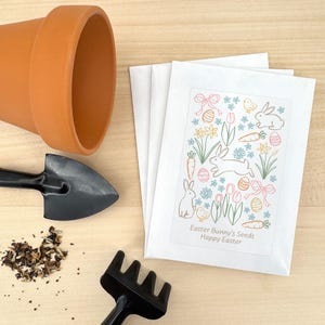Custom Wildflower Seed Packets, Easter Favors, Easter Basket Gift
