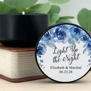 カスタムウェディングキャンドル、ユニークなウェディングギフト、ブライダルシャワーのギフト、パーソナライズキャンドル、トワルウェディングのギフト、2オンスのミニラベンダーキャンドル