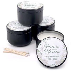 Memorial Candle, Sympathy Candle, Funeral Service Favor, In Loving Memory Favor, Celebration of Life, Memorial Service Keepsake - 2oz candle