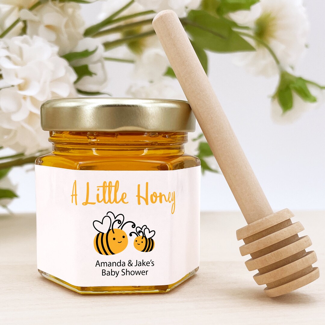 Honey Baby Shower Favors, Mini Honey Jar Favors, Honey Party