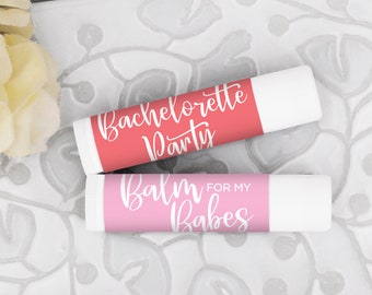 Personalized Lip Balm Favors, Bachelorette Party, Bridesmaid Proposal - Set of 12