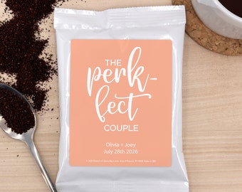 Wedding Favor Coffee, The Perfect Blend, The Perk-fect Couple, Personalized Coffee Favors, Coffee Favors, Bridal Shower Favors - Set of 30