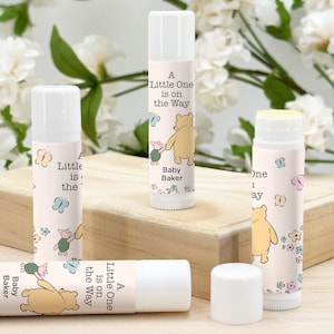 Classic Winnie the Pooh Baby Shower Favor, Lip Balm Favors, Baby Shower Boy, Baby Shower Girl - Set of 12