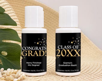 Graduation Favors, Mini Sunscreen Favor, Personalized Wedding Favors, Graduation Party Idea, Classic Grad Décor, College Grad - Set of 12