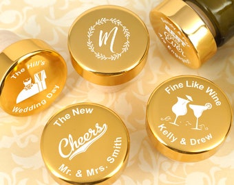 Wedding Favors, Wine Stoppers, Wine Lover, Personalized Bottle Stopper Favors - Set of 12
