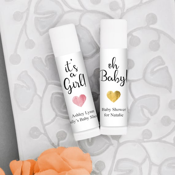 Baby Shower Lip Balm Favors Personalized Lip Balm Favor Simple