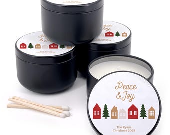 Stocking Stuffer, Corporate Gifts, Custom Candle, Holiday Candle, Christmas Candle, Personalized Candle, Christmas Gift Ideas, Coworker Gift