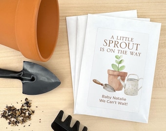 Custom Wildflower Seed Packets, Baby Shower Favors, A little Sprout is on the Way
